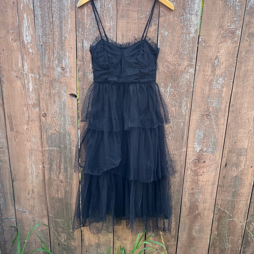 Forever 21 Black Midi Dress